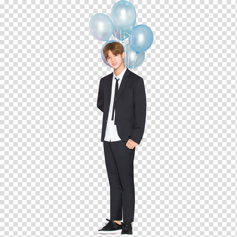 WANNA ONE X Ivy Club P, man holding balloons transparent background PNG clipart