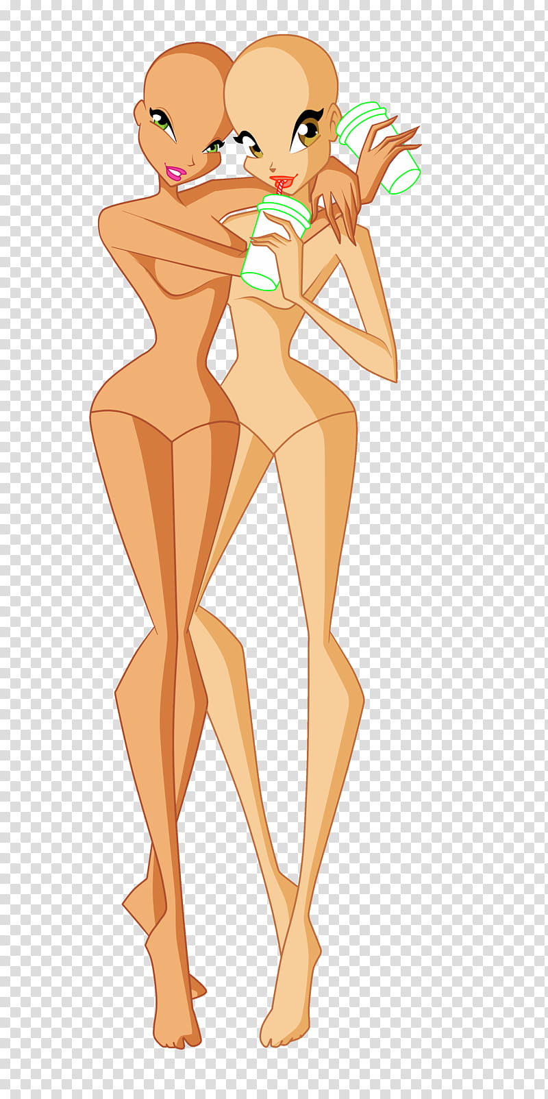 Flora and Stella base, woman zipping cup painting transparent background PNG clipart