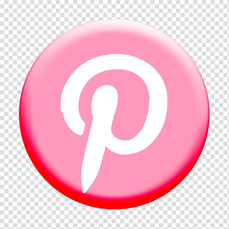 media icon pinterest icon rs icon, Social Icon, Pink, Circle, Material Property, Logo, Symbol, Magenta transparent background PNG clipart