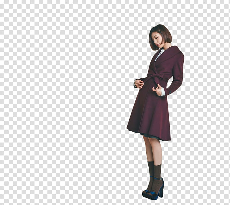 NANA, woman wearing coat transparent background PNG clipart