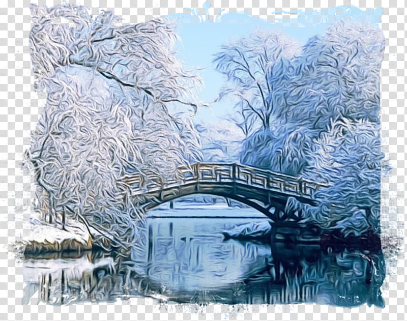 bridge snow bridge waterway winter arch bridge, Watercolor, Paint, Wet Ink, Winter
, Watercolor Paint, Canal, Drawing transparent background PNG clipart