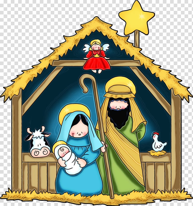 Christmas Decoration, Nativity Scene, Christmas Day, Nativity Of Jesus, Silhouette, Manger, Cartoon, Interior Design transparent background PNG clipart