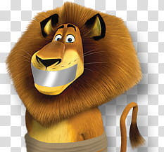 Alex the Lion Bound and Gagged transparent background PNG clipart
