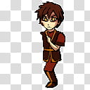 Zuko shimeji, boy wearing brown and red top transparent background PNG clipart