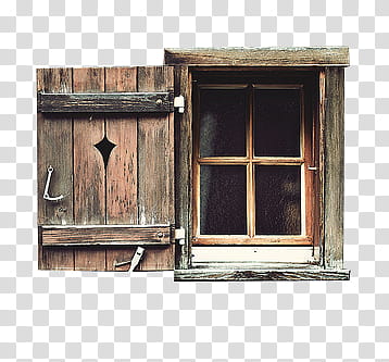 K Watchers, brown wooden -lite window pane during daytime transparent background PNG clipart