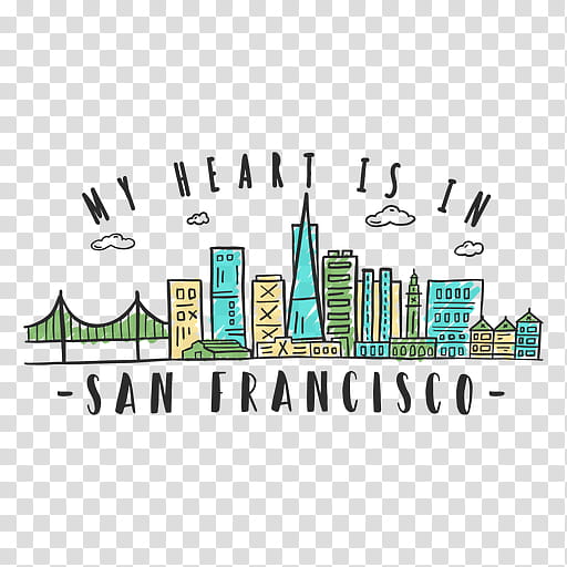 Skyline City, San Francisco, Logo, Building, Poster, Text, Landscape, Printing transparent background PNG clipart
