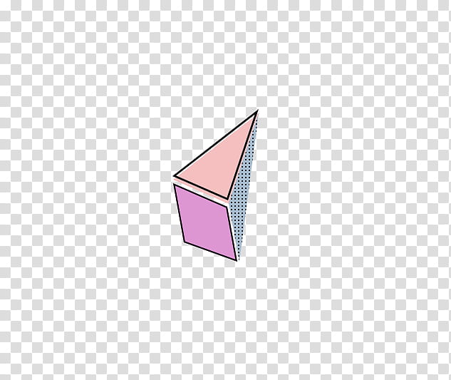 memphis  made, two triangle orange and square pink illustration transparent background PNG clipart