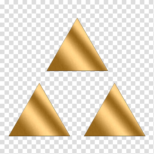 Triforce A, yellow triangle illustration transparent background PNG clipart