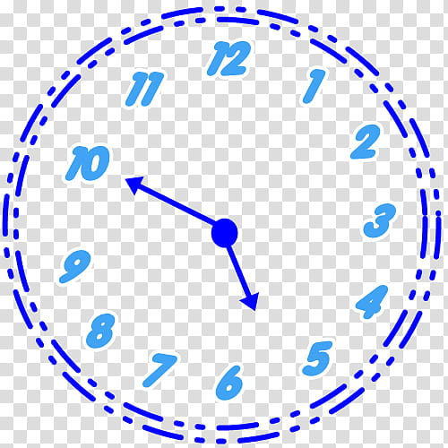 round blue analog clock transparent background PNG clipart