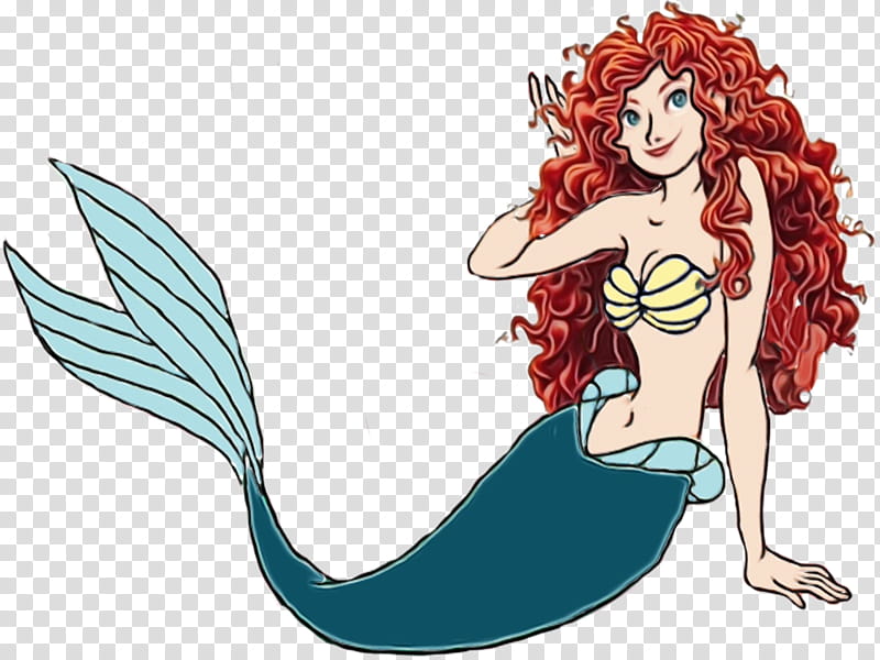 mermaid fictional character cartoon mythical creature, Watercolor, Paint, Wet Ink transparent background PNG clipart