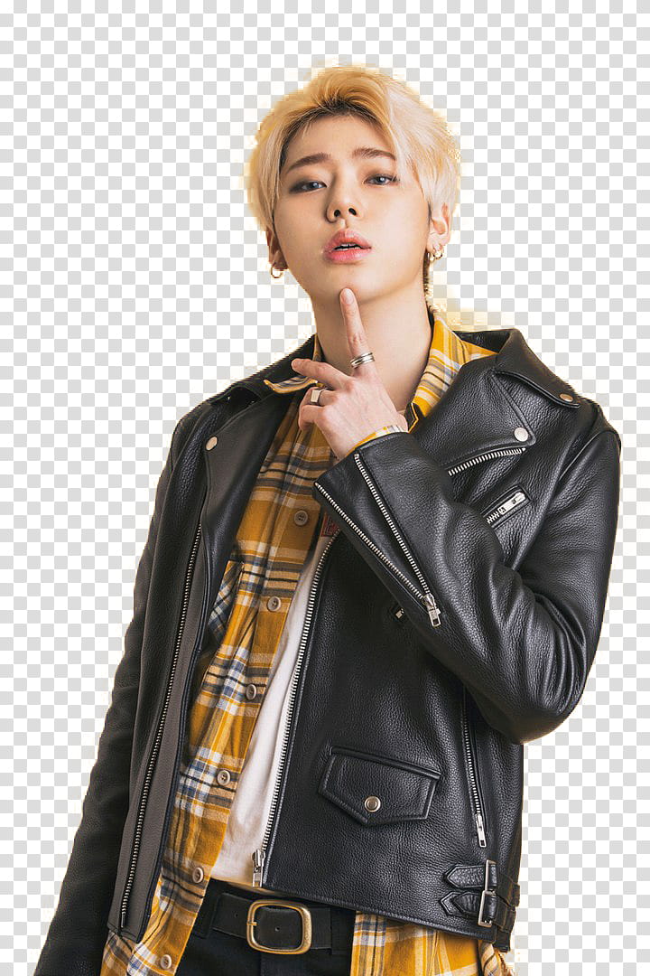 ZICO BLOCK B, man pointing his chin transparent background PNG clipart