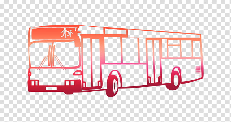 Bus, Car, Transport, Angle, Vehicle, Red, Public Transport, Line transparent background PNG clipart