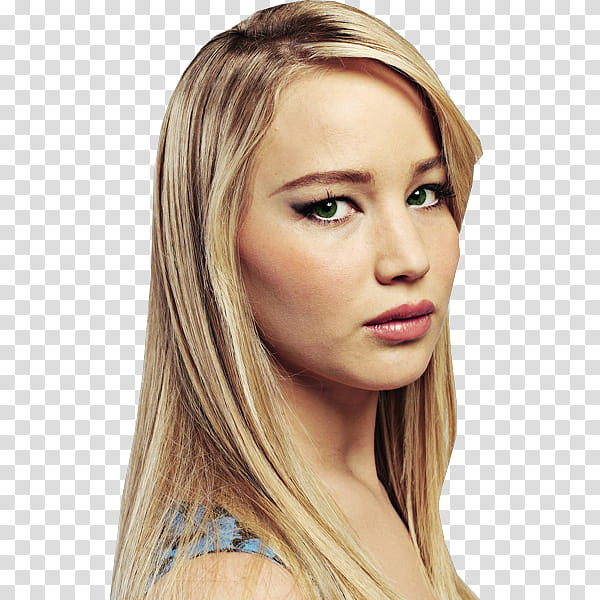 Jennifer Lawrence, blonde-haired woman wearing purple top transparent background PNG clipart