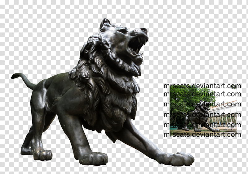 Lion Sculpture , gray lion statue transparent background PNG clipart