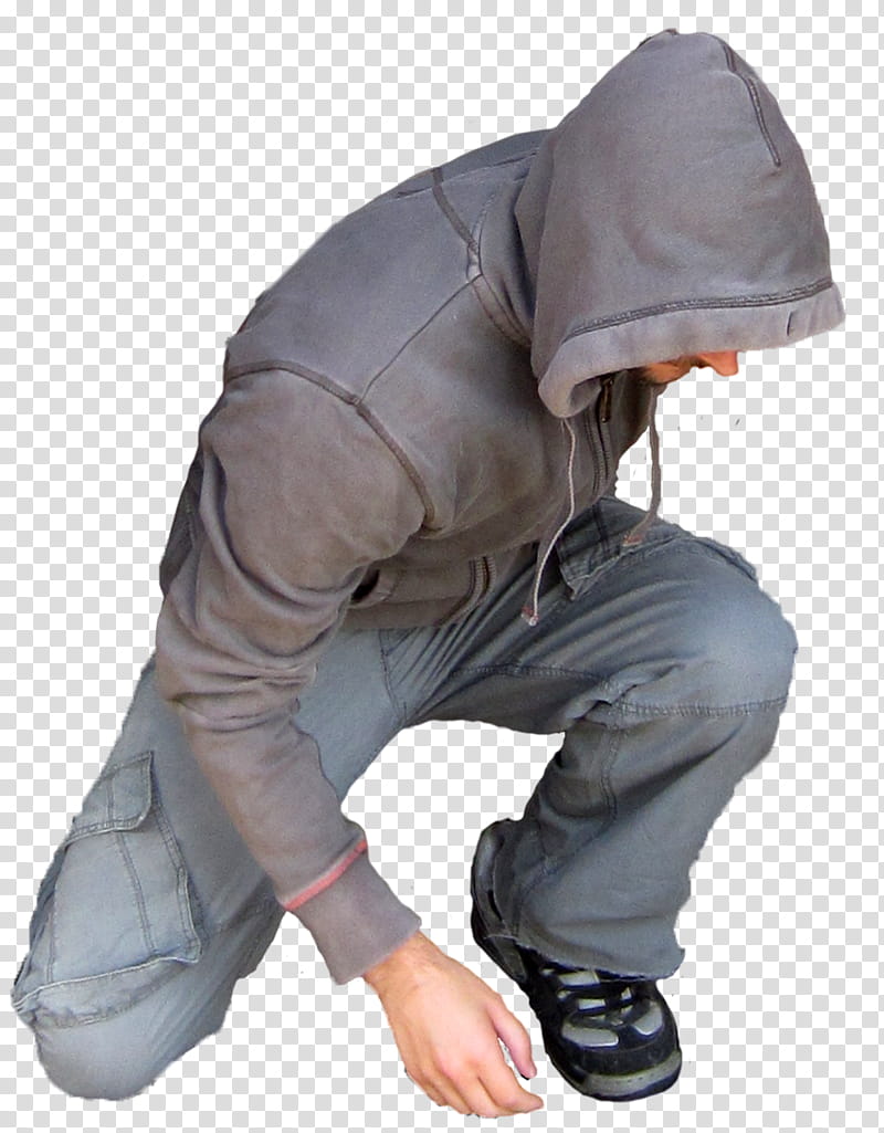 Crouching, man kneeling down transparent background PNG clipart