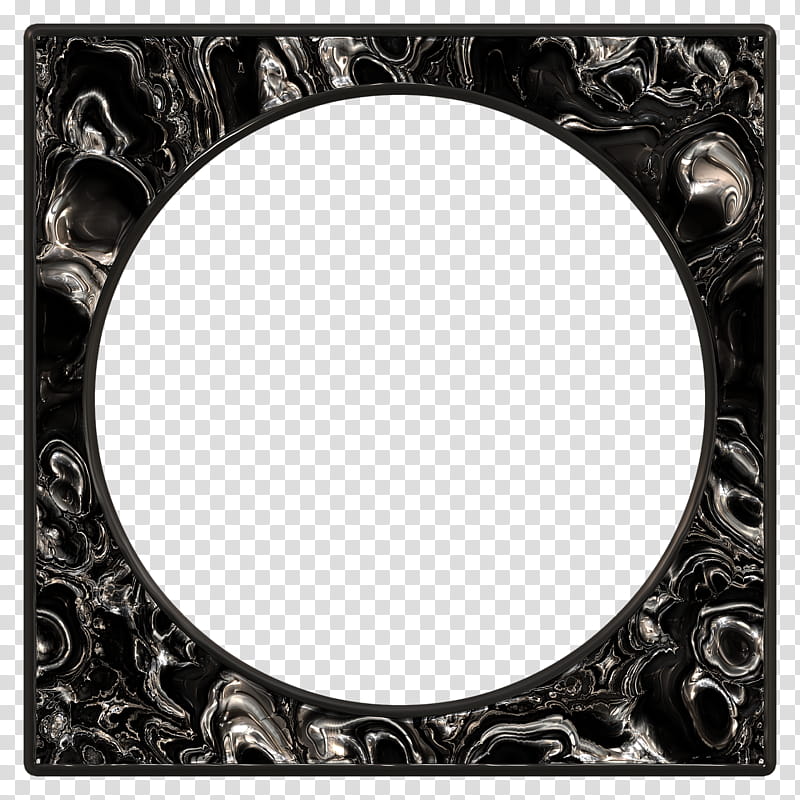 Black And White Frame, Frames, Logo, Poster, Mirror, Silver, Metal, Black And White transparent background PNG clipart