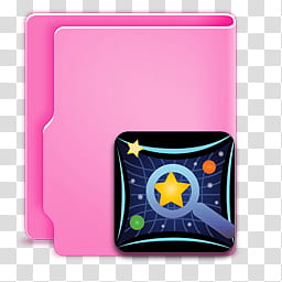 pink and black star folder icon transparent background PNG clipart