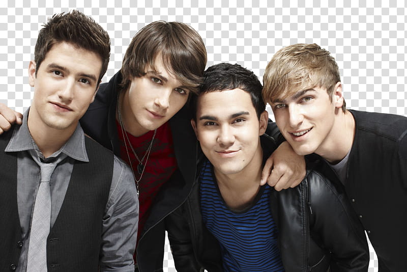 Big Time Rush standing and smiling transparent background PNG clipart