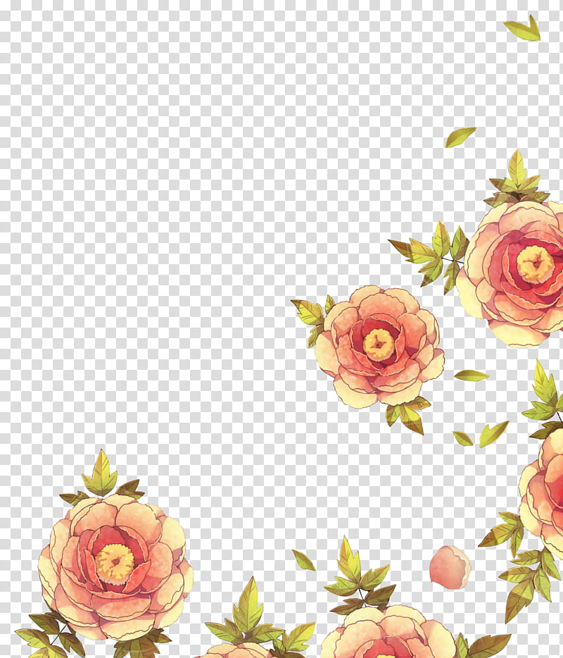 WATCHERS , pink and green floral border illustration transparent background PNG clipart