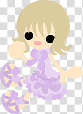 The icons of cute girls in cute dress, asaagao-girl- transparent background PNG clipart