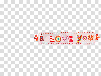 multicolored I Love You text transparent background PNG clipart