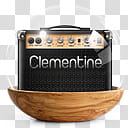 Sphere   the new variation, black Clementine guitar amplifier with glass case art transparent background PNG clipart