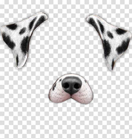 Snapchat psd, Dalmatian selfie application transparent background PNG clipart