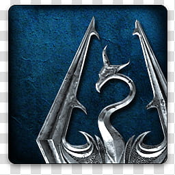 Skyrim Iconset, skyrim_rotane_blue, Elder Scrolls V Skyrim icon transparent background PNG clipart