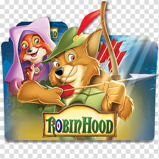 Disney Movies Folder Icon Collection Part , Robin Hood () v transparent background PNG clipart