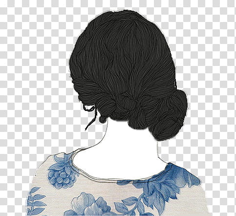 Dolls Vintage, woman wearing blue and white floral top illsutration transparent background PNG clipart