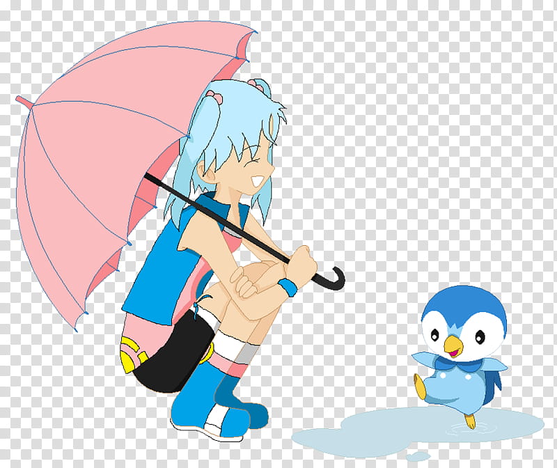 Sara and Piplup transparent background PNG clipart
