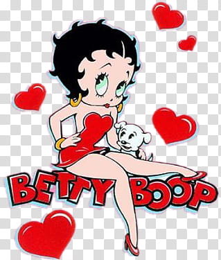 Betty Boop wearing red dress illustration transparent background PNG clipart
