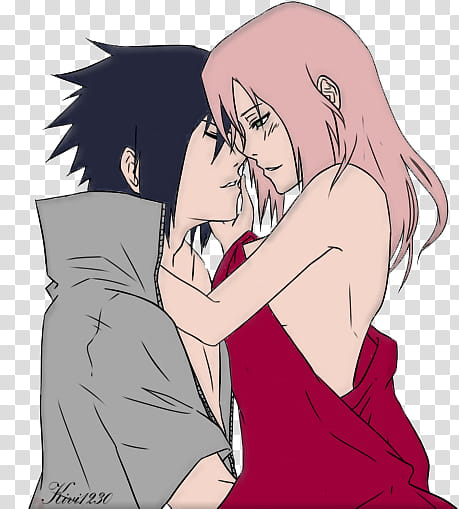 Sakura And Sasuke Embrace transparent background PNG clipart