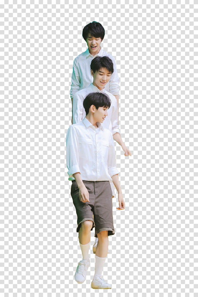 Share  TFBOYS, man wearing white dress shirt transparent background PNG clipart