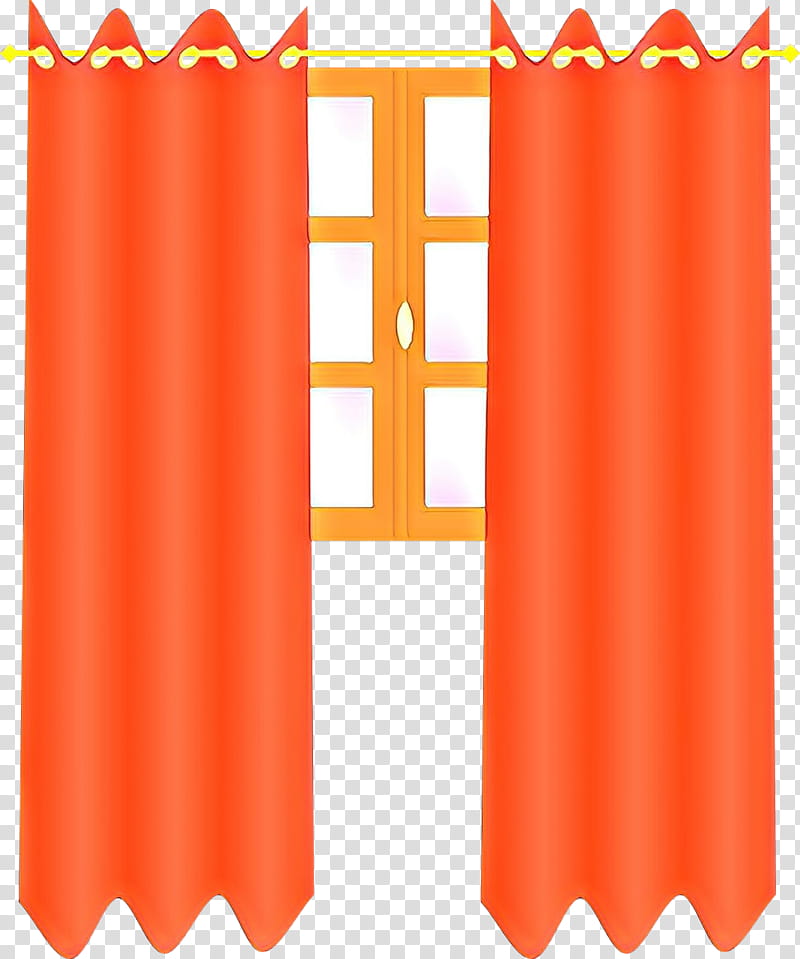 Orange, Cartoon, Curtain, Textile, Yellow, Window Treatment, Interior Design, Window Valance transparent background PNG clipart