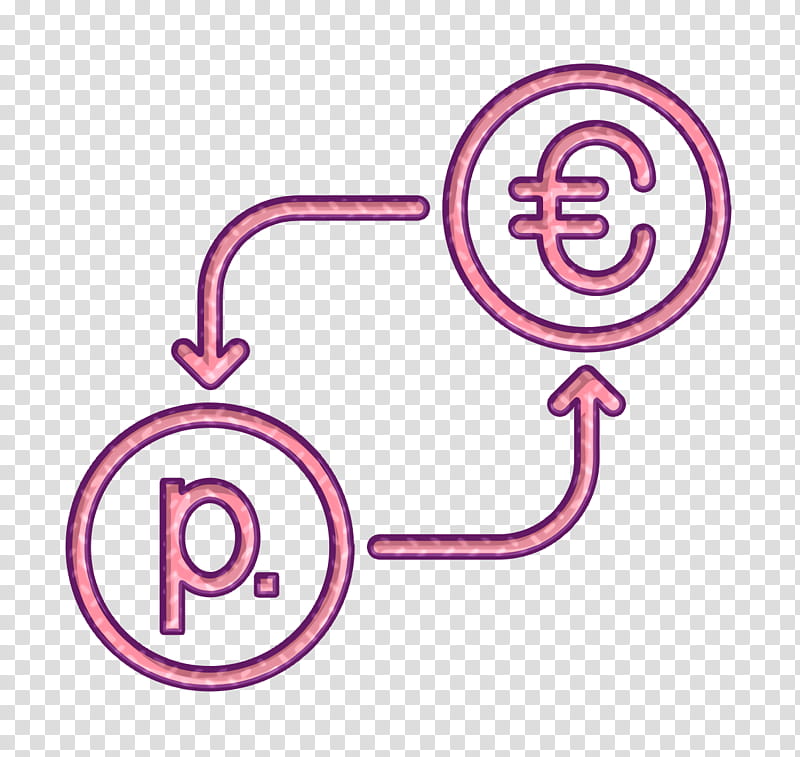 belarus icon conversion icon currency icon, Euro Icon, Money Icon, Ruble Icon, To Icon, Pink, Line, Symbol transparent background PNG clipart