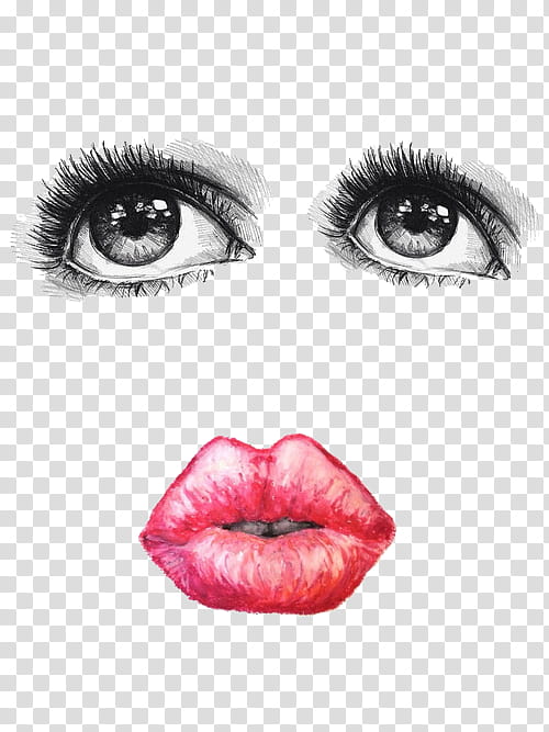 , eyes and lips illustration transparent background PNG clipart