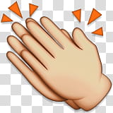 clapping hands emoji transparent background PNG clipart