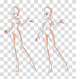 Star Base Two Female Anime Sketch Transparent Background Png