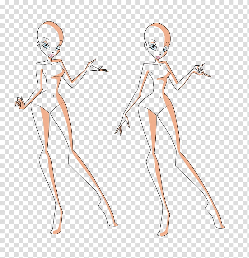 Star Base Two Female Anime Sketch Transparent Background Png