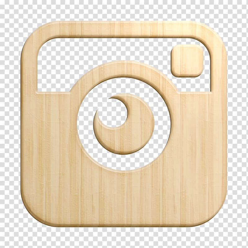 Instagram logo icon Logo icon logo icon, Symbol, Beige, Circle, Wood, Number, Square, Rectangle transparent background PNG clipart