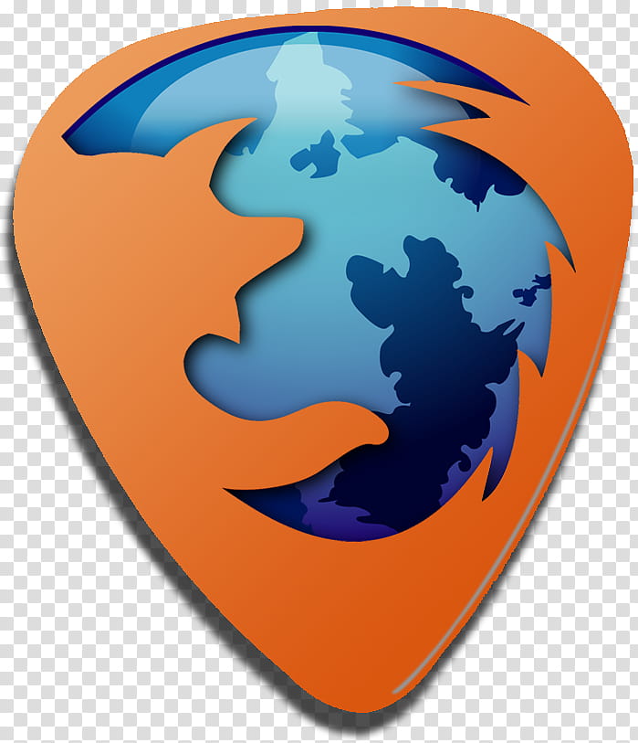 Firefox Guitar Pick Icons, Orange Firefox Guitar Pick transparent background PNG clipart