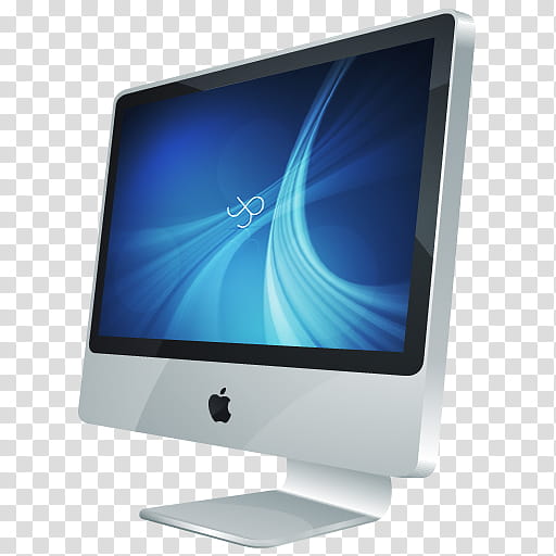 HP Dock Icon Set, HP-iMac-Dock-, turned-on iMac transparent background PNG clipart