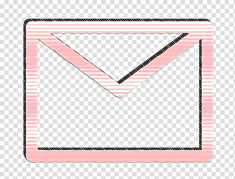 app icon email icon essential icon, Ui Icon, Pink, Line, Triangle, Paper Product, Square, Heart transparent background PNG clipart