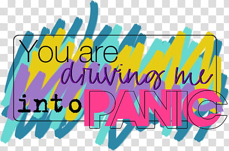 The Pretty Reckless S TEXT, you are driving me into panic text transparent background PNG clipart