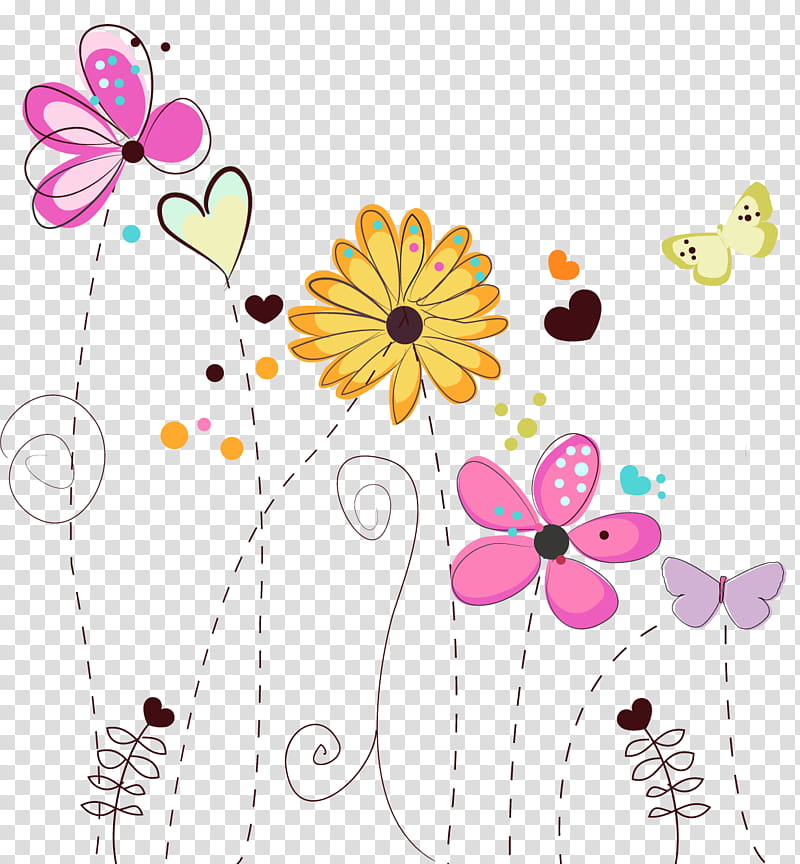 Flower Line Art, Floral Design, Yellow, Petal, Butterfly, Leaf, Pollinator, Moths And Butterflies transparent background PNG clipart