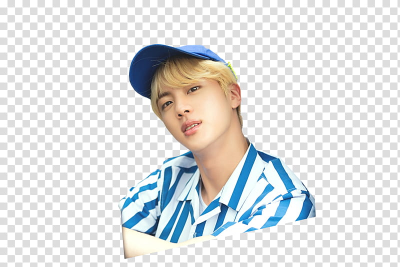 BTS Summer age in Saipan, smiling man wearing white and blue striped shirt transparent background PNG clipart