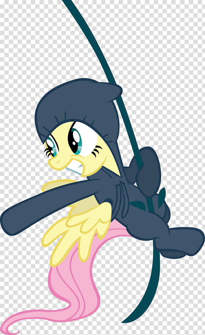 Fluttershy&#;s Daring Escape, yellow and pink My Little Pony character swinging vine transparent background PNG clipart