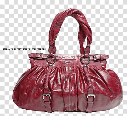 Accessori set, red leather tote bag transparent background PNG clipart