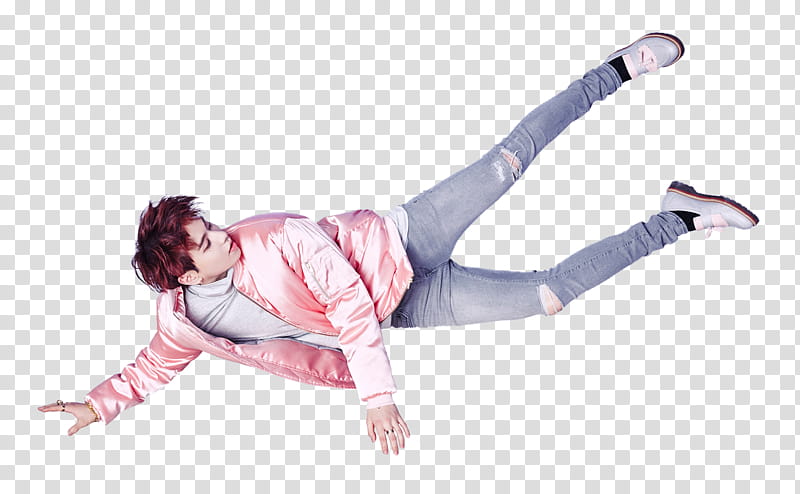 GOT , man wearing pink jacket and gray jeans transparent background PNG clipart